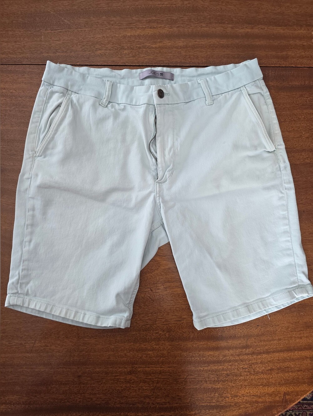 Joe's Jeans Men's Chino Shorts Light Sage Mint Green Size 34 Flat Front